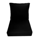 Large Size 26"x30"x6" Outdoor Deep Seat Cushion, Water Repellent, Patio Deep Seat Backrest Cushion Insert & Cover Set