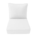 Large Size 26"x30"x6" Outdoor Deep Seat Cushion, Water Repellent, Patio Deep Seat Backrest Cushion Insert & Cover Set
