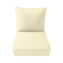 Large Size 26"x30"x6" Outdoor Deep Seat Cushion, Water Repellent, Patio Deep Seat Backrest Cushion Insert & Cover Set