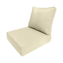 Large Size 26"x30"x6" Outdoor Deep Seat Cushion, Water Repellent, Patio Deep Seat Backrest Cushion Insert & Cover Set