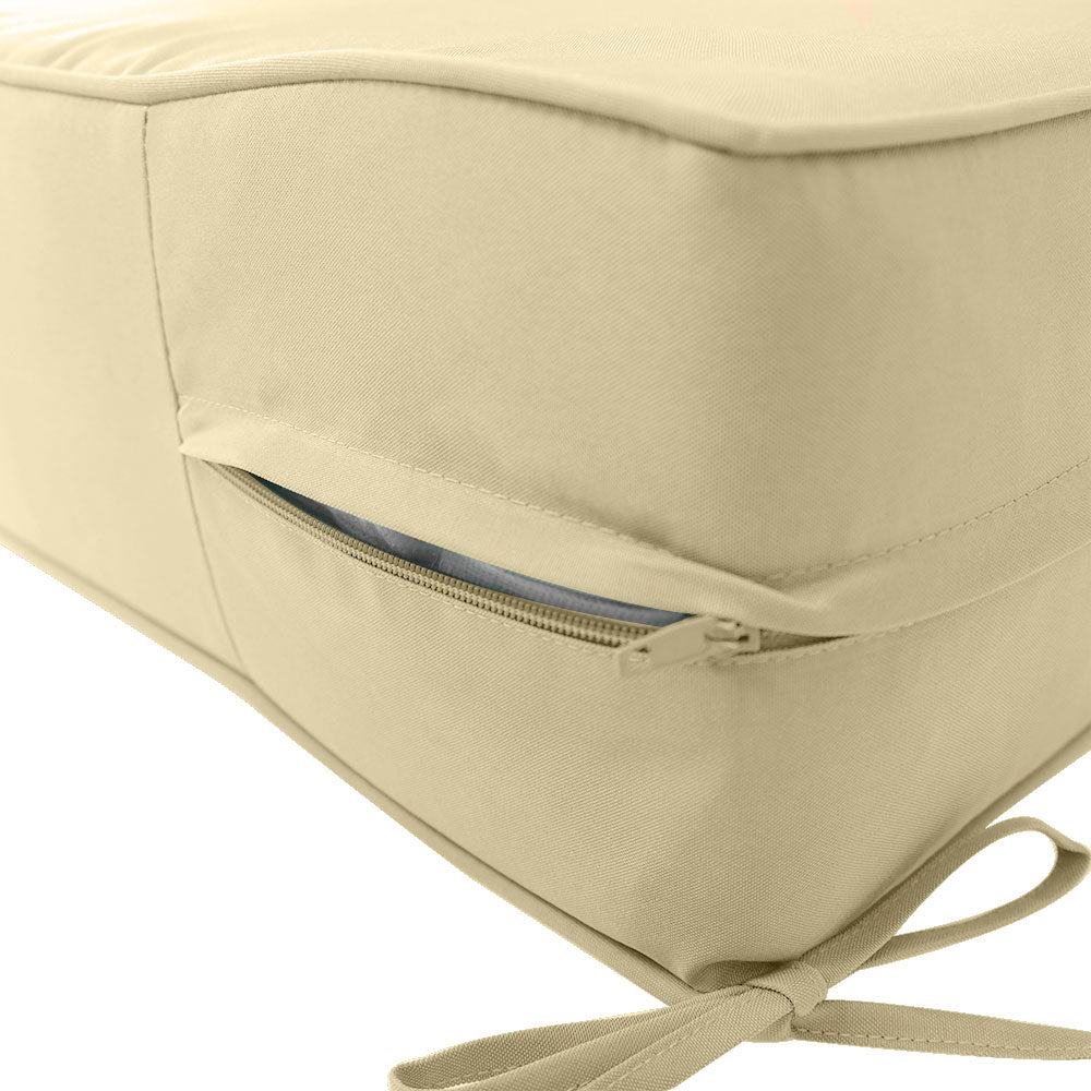 Large Size 26"x30"x6" Outdoor Deep Seat Cushion, Water Repellent, Patio Deep Seat Backrest Cushion Insert & Cover Set