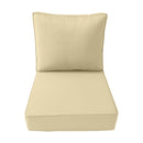 Large Size 26"x30"x6" Outdoor Deep Seat Cushion, Water Repellent, Patio Deep Seat Backrest Cushion Insert & Cover Set
