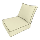 Large Size 26"x30"x6" Outdoor Deep Seat Cushion, Water Repellent, Patio Deep Seat Backrest Cushion Insert & Cover Set