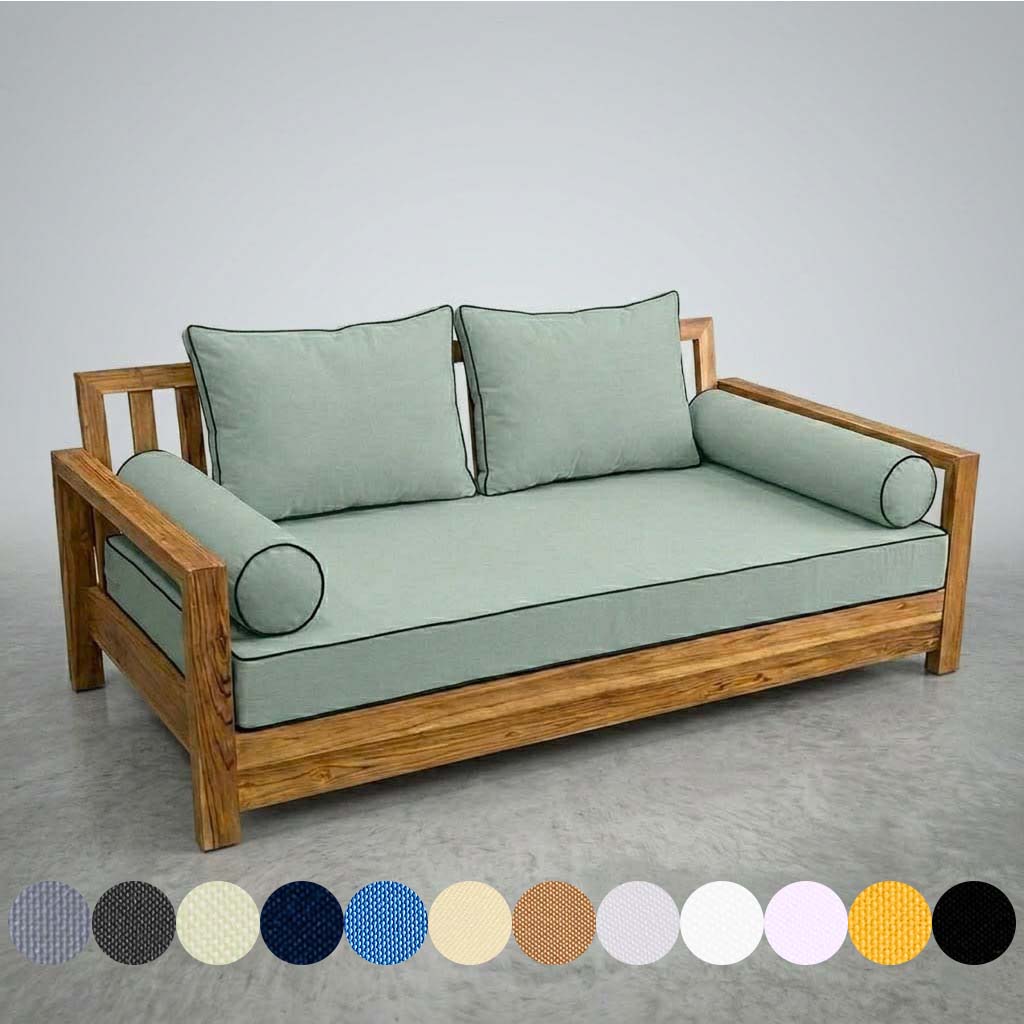 STYLE 1 - Mattress & Pillow Bolster Cushion for Outdoor Indoor Daybed Porch Swing Bed | COVERS ONLY |