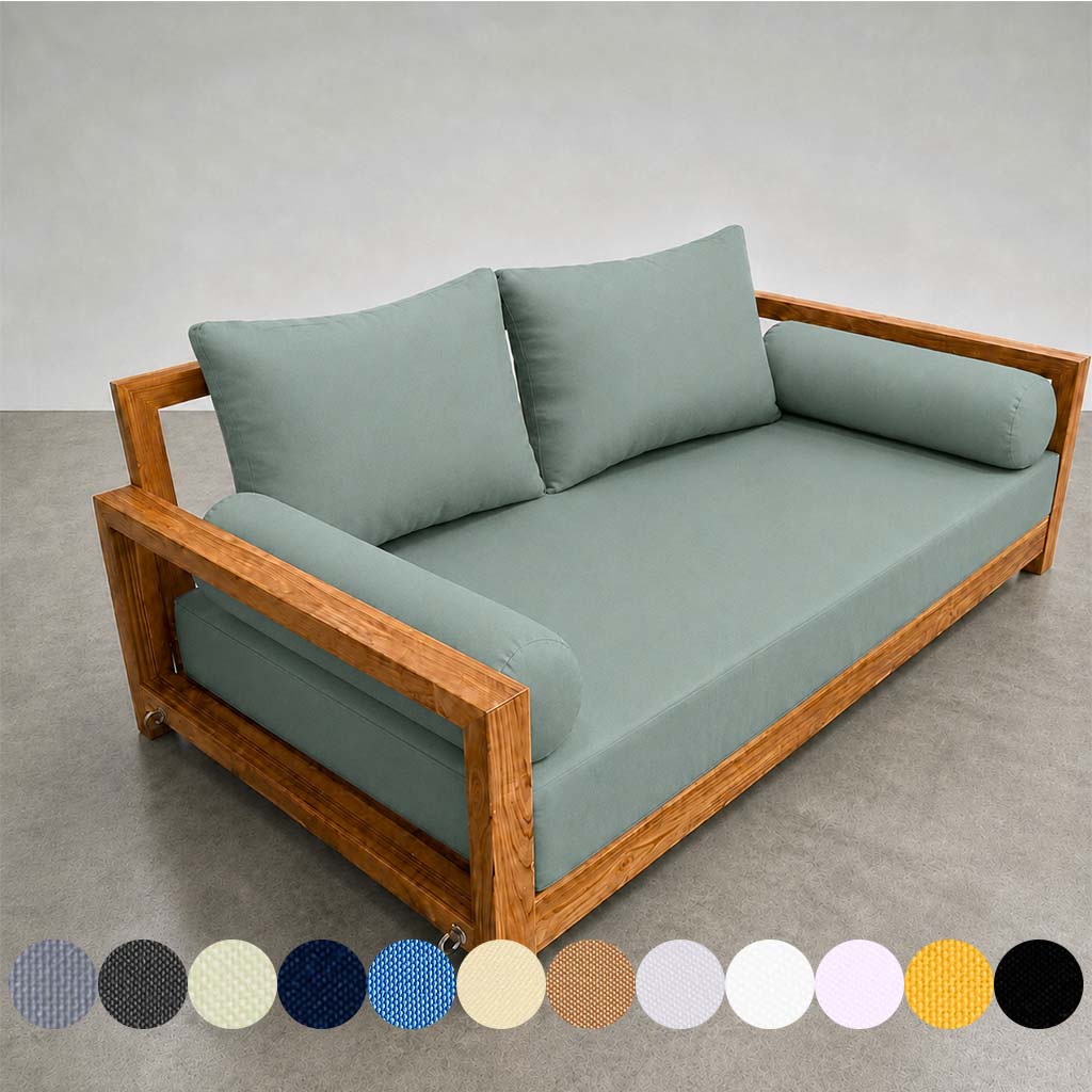 STYLE 1 - Mattress & Pillow Bolster Cushion for Outdoor Indoor Daybed Porch Swing Bed Full Size | COVERS ONLY |