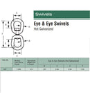 Galvanized Eye Eye Swivel Mooring