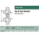 Galvanized Eye Eye Swivel Mooring