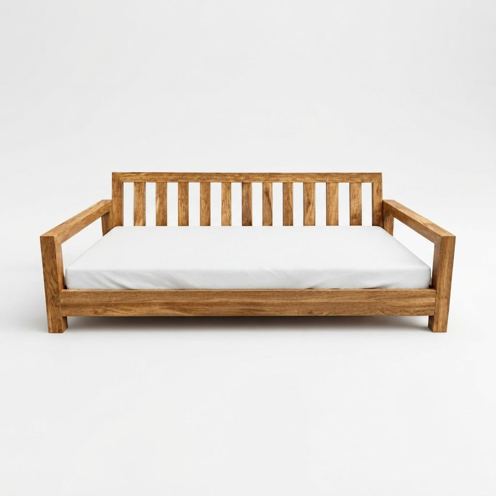 Replacement Outdoor Foam Daybed Mattress High Density 1.8 PCF Medium Firm For Patio Daybed Porch Swing Bed, 6" Thickness