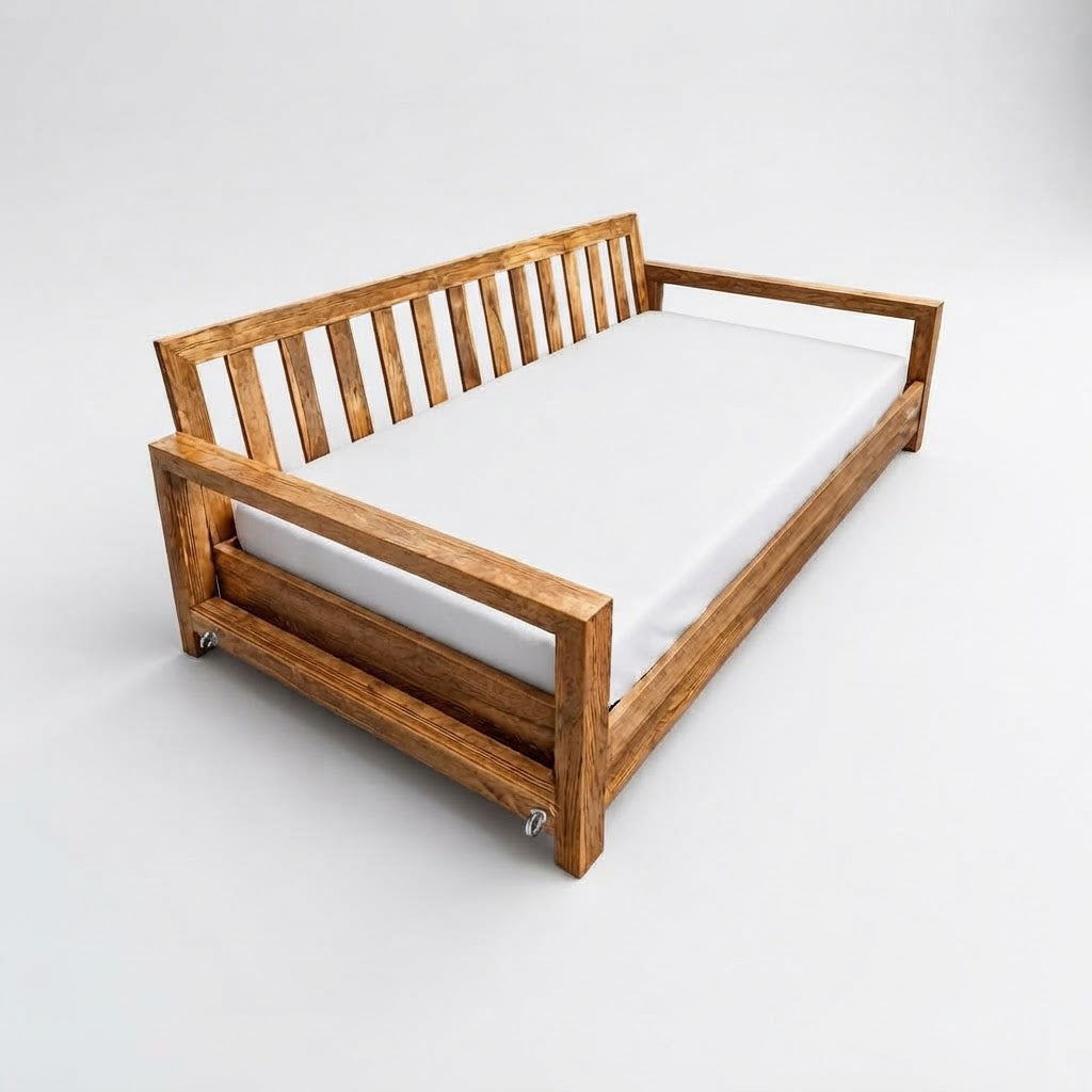 Replacement Outdoor Foam Daybed Mattress High Density 1.8 PCF Medium Firm For Patio Daybed Porch Swing Bed, 6" Thickness