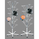 10 Layers Revolving Hat Floor Rack Hanger Retail Store Display Clothes Hang-WHT
