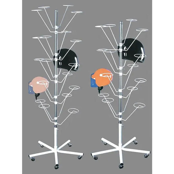 10 Layers Revolving Hat Floor Rack Hanger Retail Store Display Clothes Hang-WHT