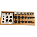 21-Piece Disc Cutter Doming Set Flat Concave Convex Tops 1/4" (0.6 cm) to 5/8" (1.6 cm)