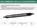 5 Pc Set HSS Center Drill 60 Degree Combined Countersink Bits Drilling(#1 to #6)