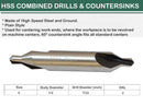 5 Pc Set HSS Center Drill 60 Degree Combined Countersink Bits Drilling(#1 to #6)