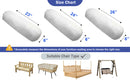 Cylindrical bolster cushion insert in white for sofa/daybed side support