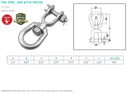 T316 Stainless Steel Drop Forged Mil Spec Jaw & Eye Marine Morring Swivels