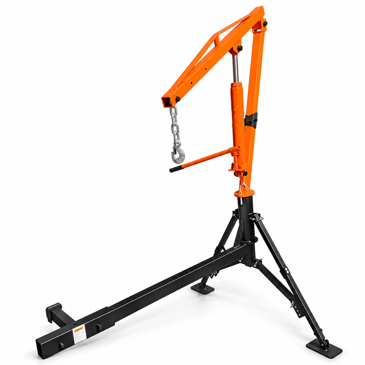 1,000 LB Hydraulic Pickup Truck Crane 2" Hitch Mount Swivel Hoist Lift Portable Tow Truck Jib Crane for Loading Engines, Cargo & Equipment