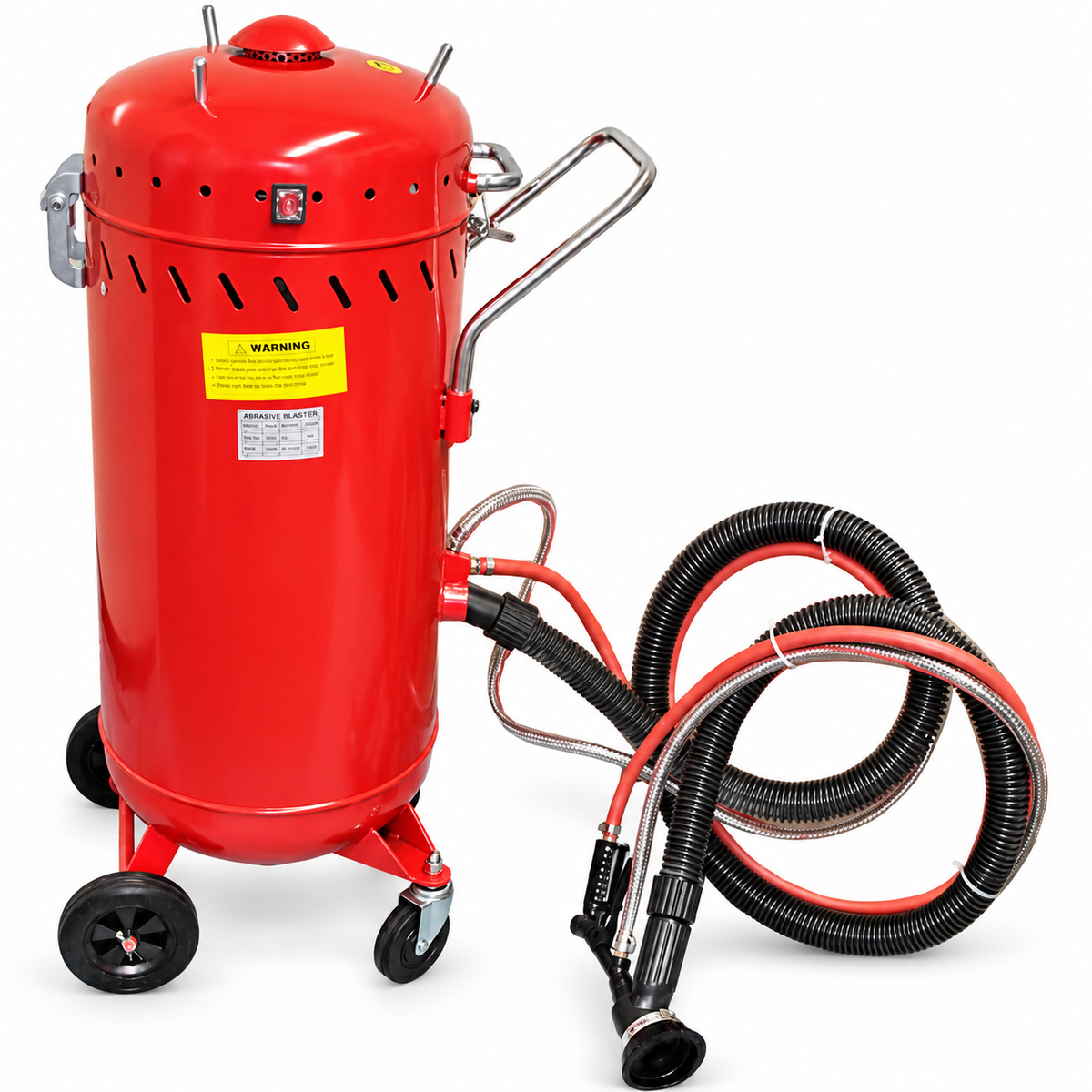 28 Gallon Sand Blaster with Vacuum Portable Abrasive Media Blasting Tank with Dust Collection for Rust, Paint & Scale Removal