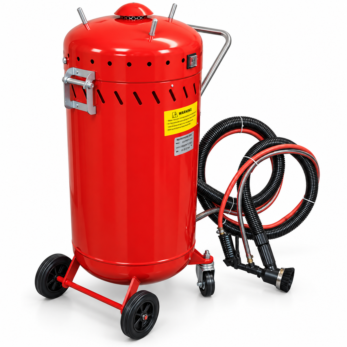28 Gallon Sand Blaster with Vacuum Portable Abrasive Media Blasting Tank with Dust Collection for Rust, Paint & Scale Removal