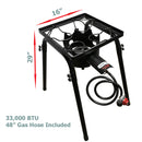 Propane Portable Gas Stove Burner Camper Cooker High Pressure UL Regulator BBQ