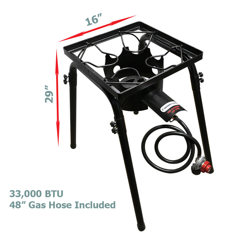 Propane Portable Gas Stove Burner Camper Cooker High Pressure UL Regulator BBQ