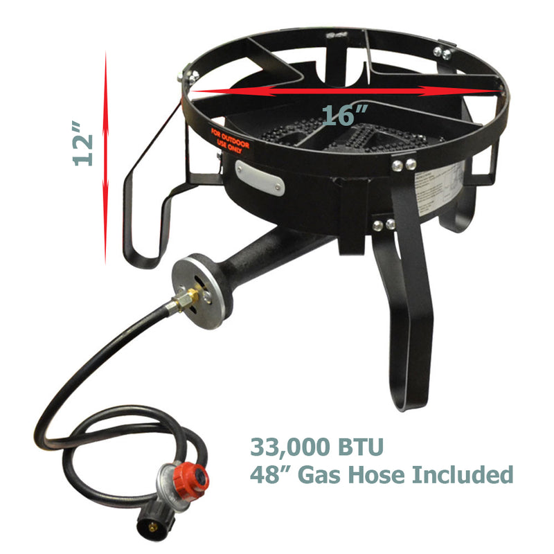 Propane Portable Gas Stove Burner Camper Cooker High Pressure UL Regulator BBQ