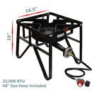 Propane Portable Gas Stove Burner Camper Cooker High Pressure UL Regulator BBQ