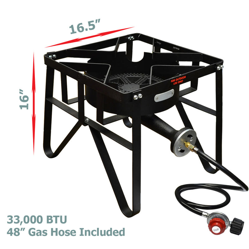 Propane Portable Gas Stove Burner Camper Cooker High Pressure UL Regulator BBQ