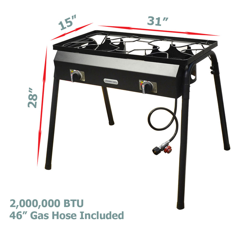 Propane Portable Gas Stove Burner Camper Cooker High Pressure UL Regulator BBQ