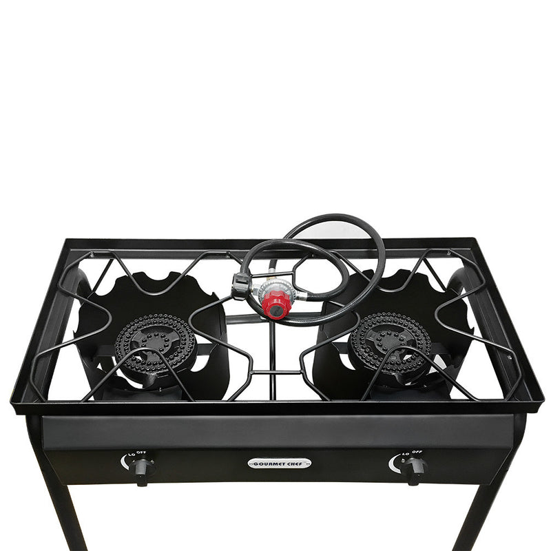 Propane Portable Gas Stove Burner Camper Cooker High Pressure UL Regulator BBQ