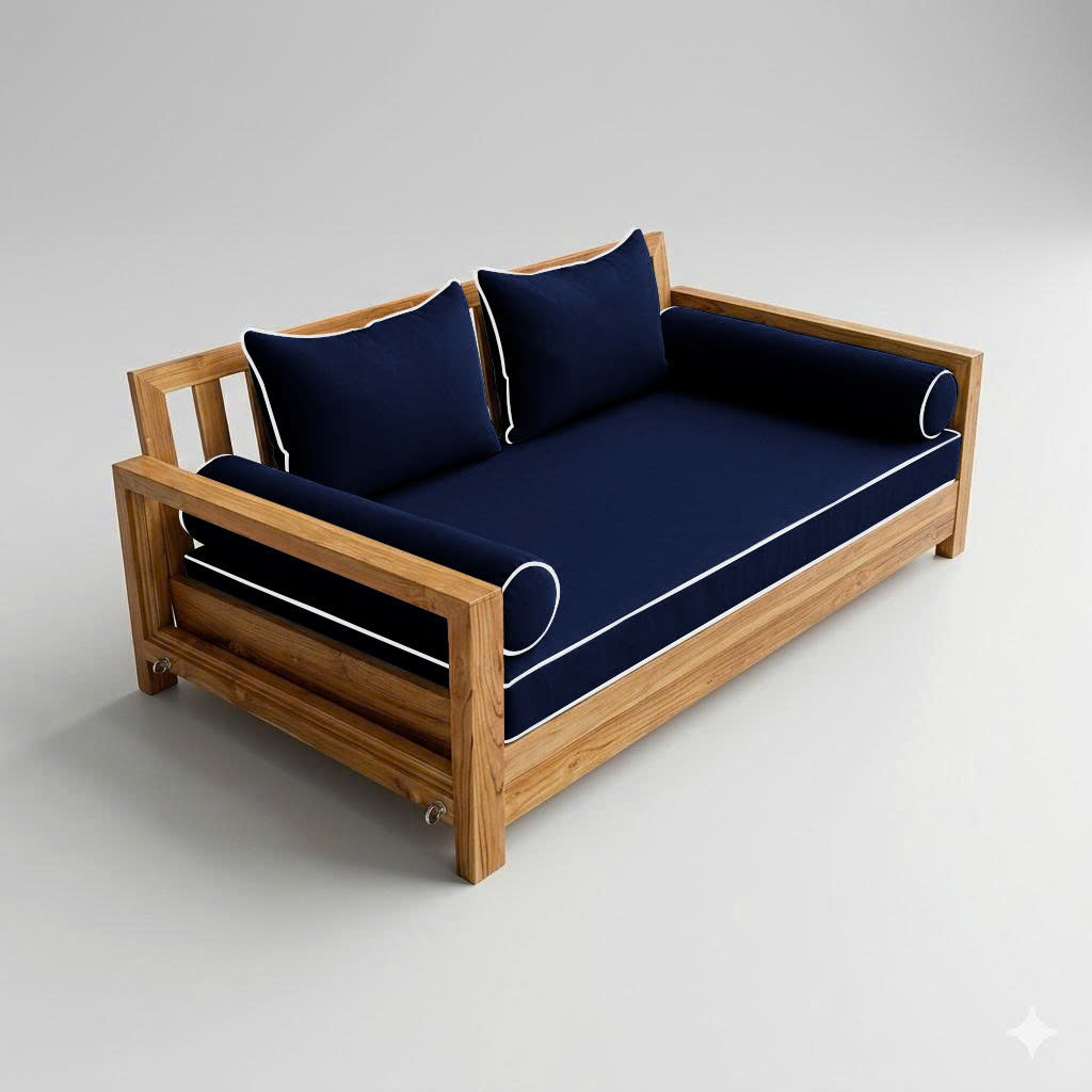 STYLE 4 - Mattress & Pillow Bolster Cushion Cover and Insert for Outdoor Indoor Daybed Porch Swing Bed Twin Size