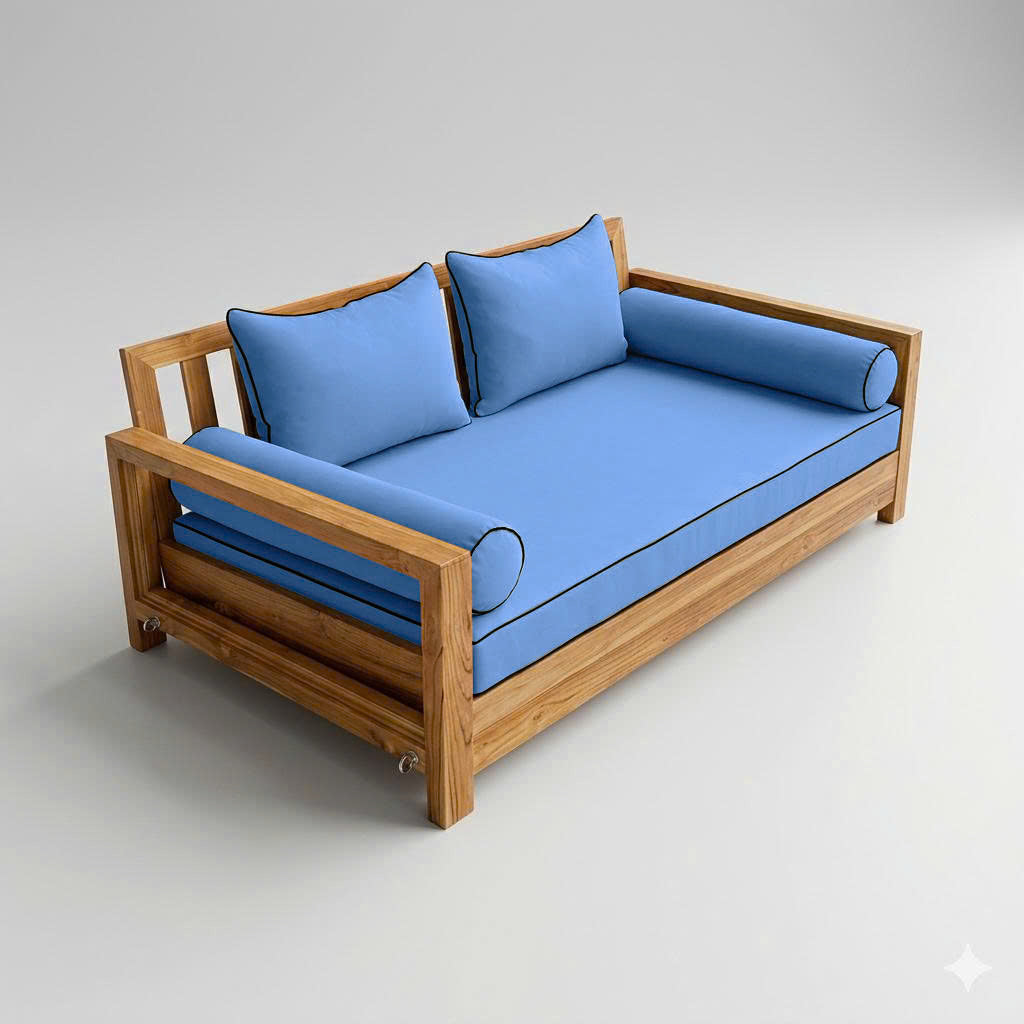 STYLE 4 - Mattress & Pillow Bolster Cushion Cover and Insert for Outdoor Indoor Daybed Porch Swing Bed Twin Size