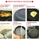 Marble Wok Non-Stick Cooking Frying Pan Pot 5 Layer Marble Wok Cookware
