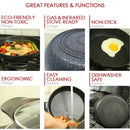 8"/9"/10"/11"/12"/13" 3D Diamond Coating Nonstick Frying Pan - MADE IN KOREA