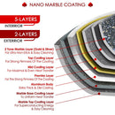 Marble Wok Non-Stick Cooking Frying Pan Pot 5 Layer Marble Wok Cookware