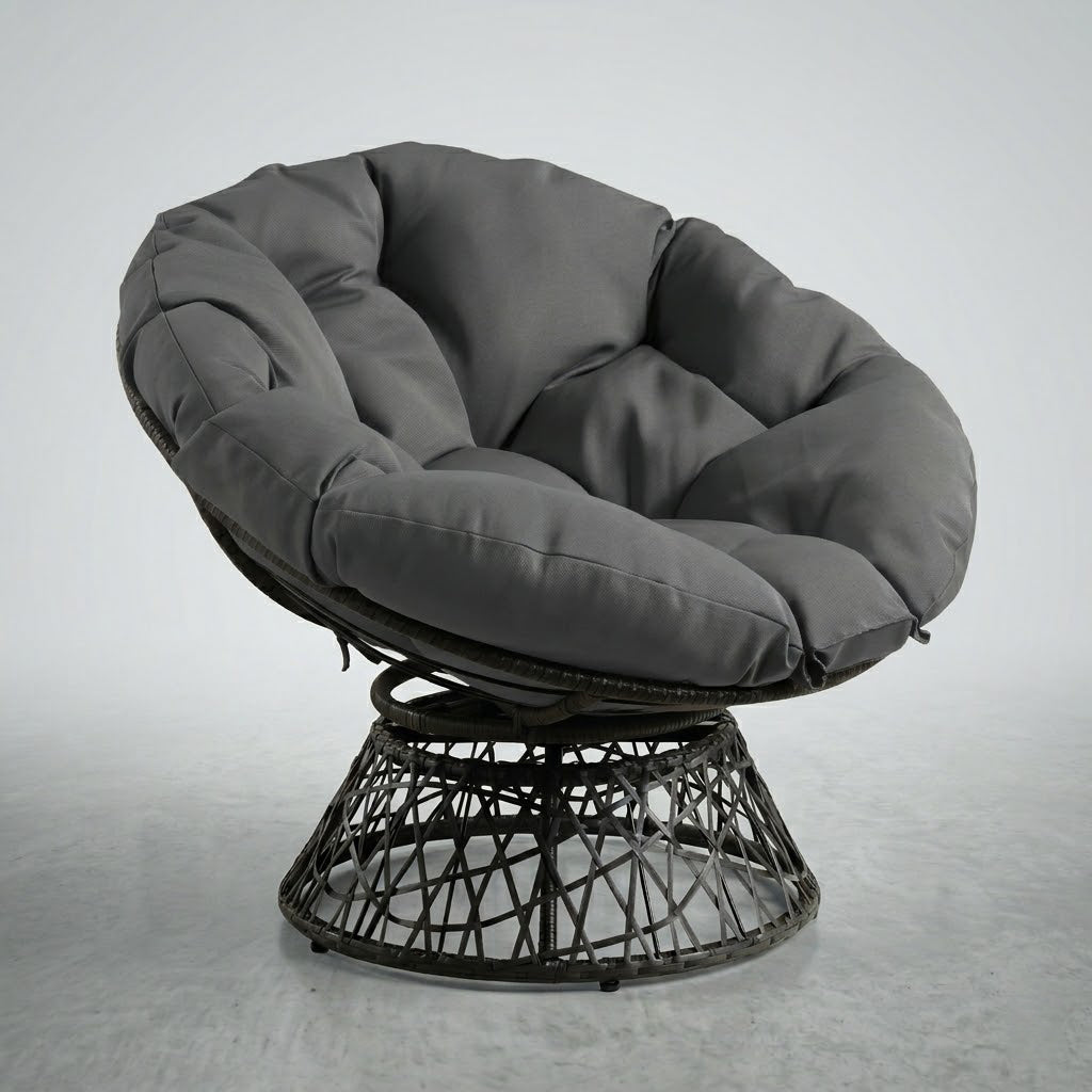 AD003 44" x 6" Round Papasan Ottoman Cushion 10 Lbs Fiberfill Polyester Replacement Pillow Floor Seat Swing Chair Outdoor-Indoor