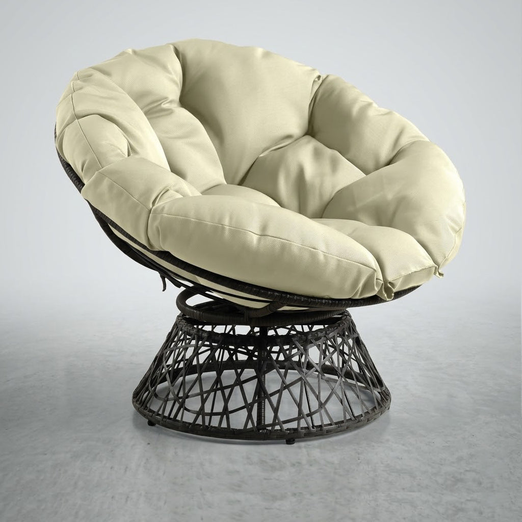 AD005 44" x 6" Round Papasan Ottoman Cushion 10 Lbs Fiberfill Polyester Replacement Pillow Floor Seat Swing Chair Outdoor-Indoor