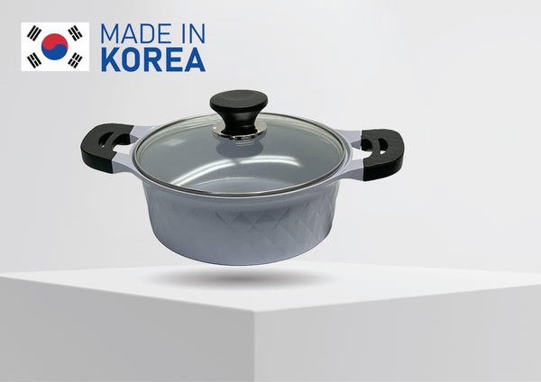 9-1/2'' Ceramic Sauce Pot 3.7 QT Nonstick Ceramic Interior Exterior Cooking Pot