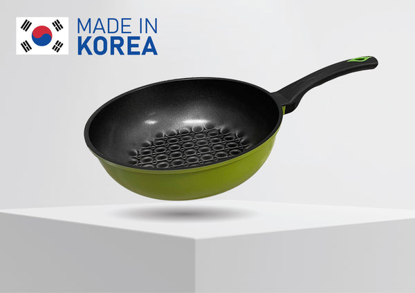 11'' (28cm) 3D Diamond Coating Nonstick Wok Cookware Pan Cooking