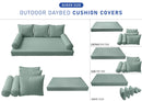 STYLE 3 - Mattress & Pillow Bolster Cushion for Outdoor Indoor Daybed Porch Swing Bed Queen Size | COVERS ONLY |
