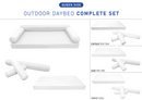 STYLE 6 - QUEEN SIZE Daybed Mattress Bolster Pillow Covers Inserts COMPLETE SET