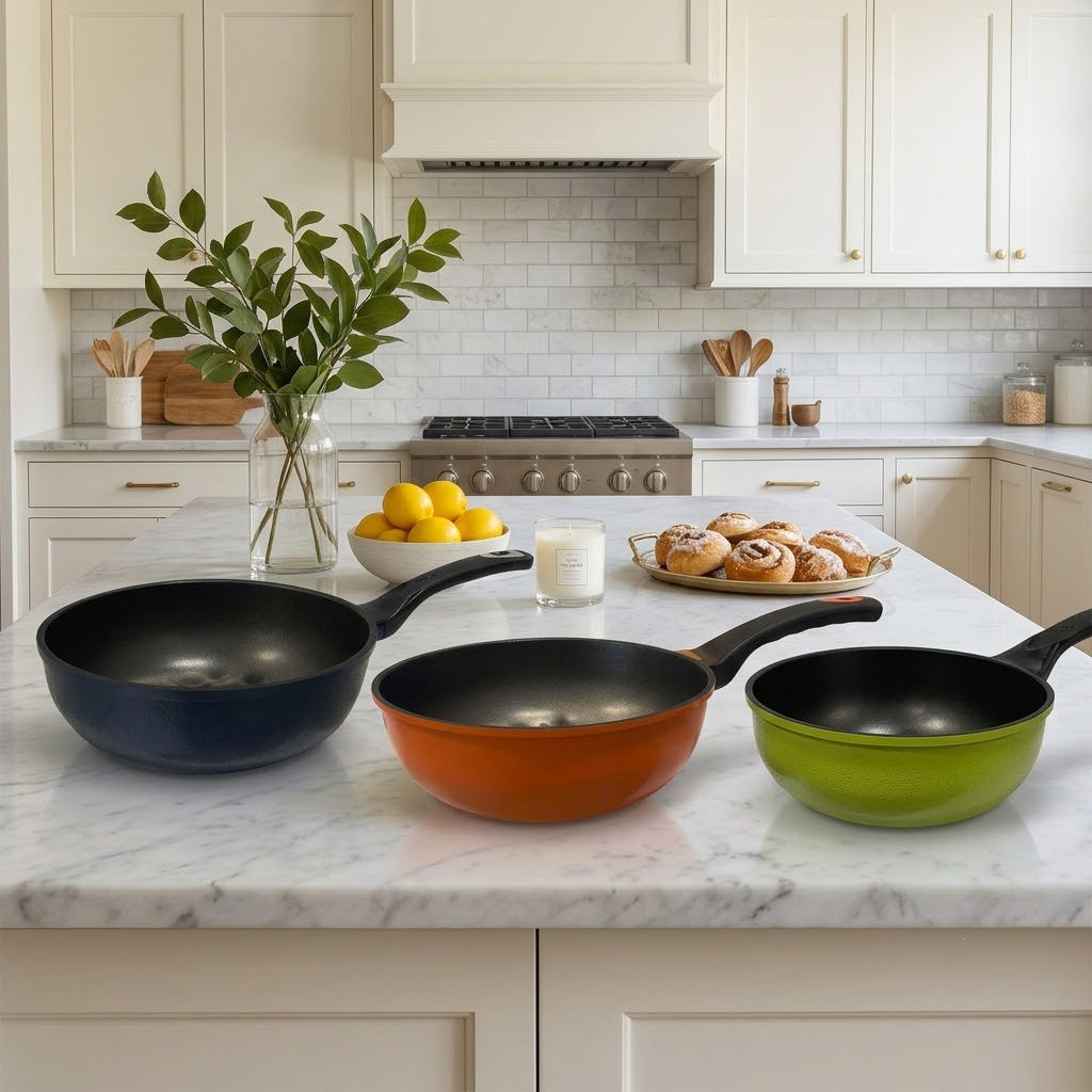 3D Diamond Coating Nonstick Wok, Frying Pan Skillet,Stir Fry Pan - MADE IN KOREA