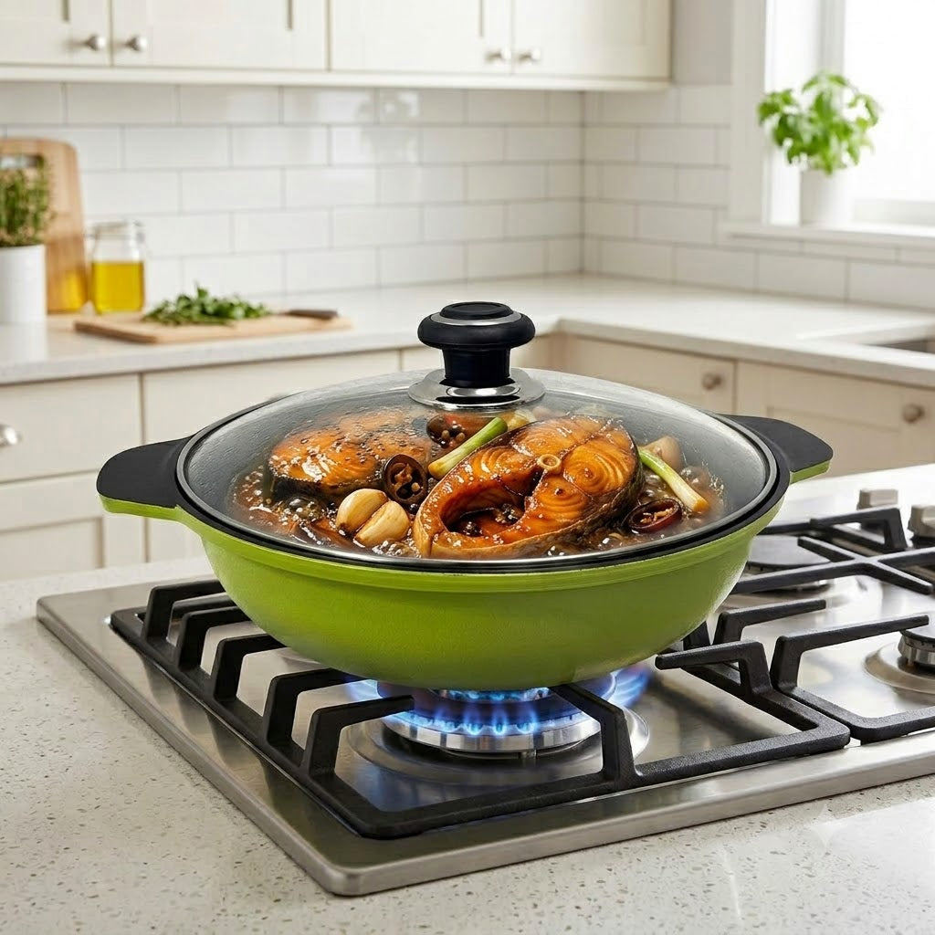 11" (28cm) 3D Diamond Coating Nonstick Jumbo Wok, Made in Korea Cookware Pan for Stir Fry, Sauteing, and Everyday Cooking