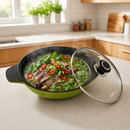 11" (28cm) 3D Diamond Coating Nonstick Jumbo Wok, Made in Korea Cookware Pan for Stir Fry, Sauteing, and Everyday Cooking