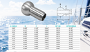 Stainless Steel T316 Single Shank Ball Swage Fitting Terminal, Cable Wire Rope End Fitting for Marine, Rigging, Railing, and Hardware Use