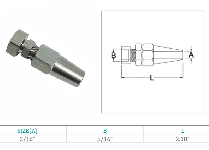Marine Boat Stainless Steel T316 Swageless Receiver