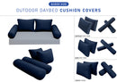 STYLE 1 Pillow & Bolster Cushion for Outdoor Indoor Daybed Porch Swing Bed Queen Size | COVERS ONLY |
