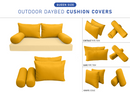 STYLE 2 Pillow & Bolster Cushion for Outdoor Indoor Daybed Porch Swing Bed Queen Size | COVERS ONLY |