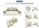 STYLE 4 Pillow & Bolster Cushion for Outdoor Indoor Daybed Porch Swing Bed Queen Size | COVERS ONLY |