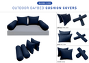 STYLE 4 Pillow & Bolster Cushion for Outdoor Indoor Daybed Porch Swing Bed Queen Size | COVERS ONLY |